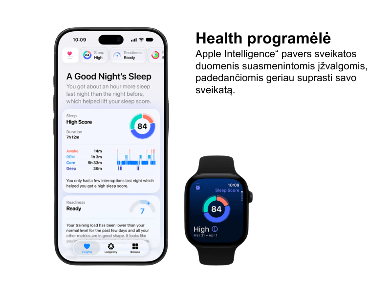 Health app, Apple Watch 12, 42mm, M/L, Mobili Prekyba